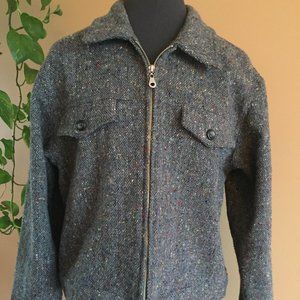 Wool Tweet Moto Jacket